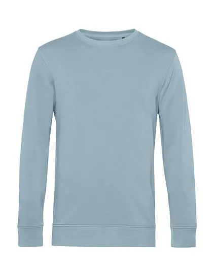 Organische heren Sweater B&C Inspire Crew Neck Sweat WU31B in Organische heren Sweater B&C Inspire Crew Neck Sweat WU31B - Blue Fog