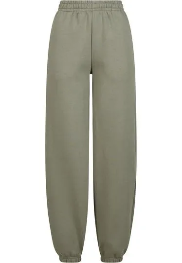 Dames Joggingbroek Build Your Brand Fluffy in Pale Olive