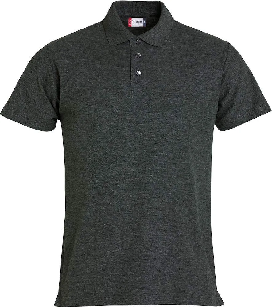 Heren Polo Clique Basic 028230 in Heren Polo Clique Basic 028230 Antracite melange