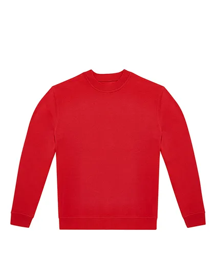 Heren Sweater B&C ID.222 Crew WG007 in Heren Sweater B&C ID.222 Crew WG007 Rood