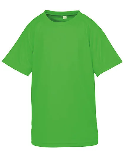 Kinder Sportshirt Spiro Aircool Tee S287J in Kinder Sportshirt Spiro Aircool Tee S287J - Fluor Green
