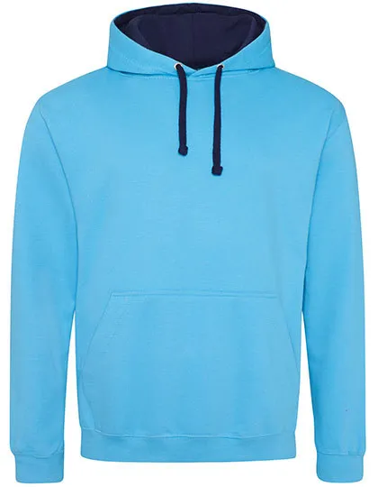Heren Hoodie AWDis varsity JH003 in Heren Hoodie AWDis varsity JH003 - Hawaiian Blue-Oxford Navy