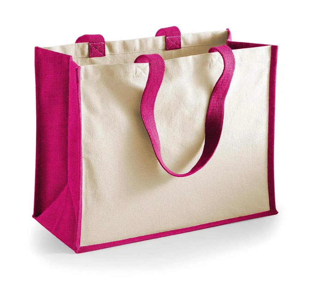 Jute Boodschappentas Westford Mill W422 in Jute Boodschappentas Westford Mill W422 Fuchsia