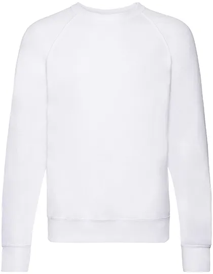 Heren Sweater Fruit of the Loom Raglan Lightweight 62-138-0 in Heren Sweater Fruit of the Loom Raglan Lightweight 62-138-0 Wit