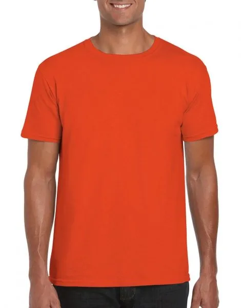 Goedkope Oranje T-shirts Gildan sofstyle 64000 productfoto