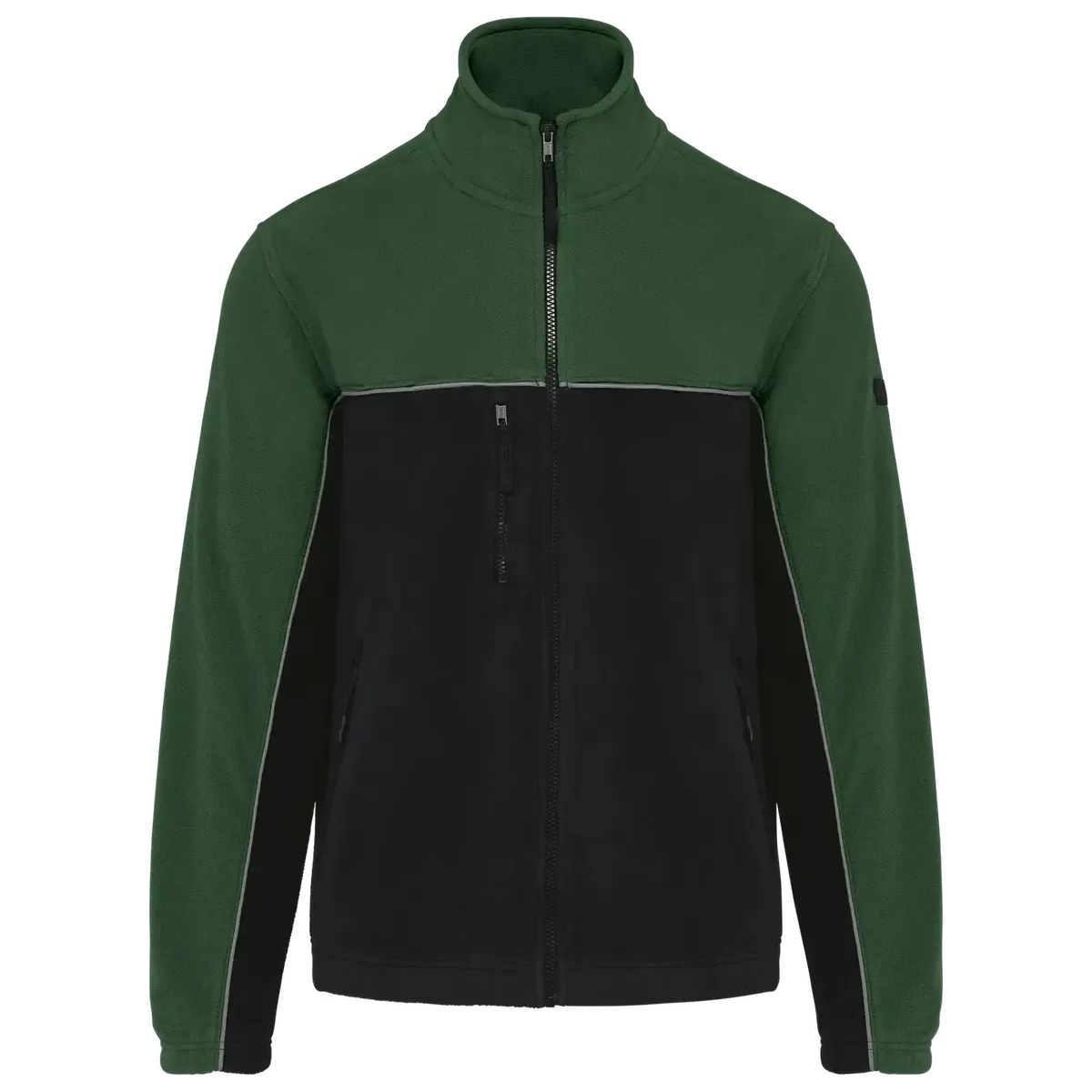 Heren Fleece vest Tweekleurige ecologishe WK904 in Heren Fleece vest Tweekleurige ecologishe WK904 BLACK-FOREST GREEN