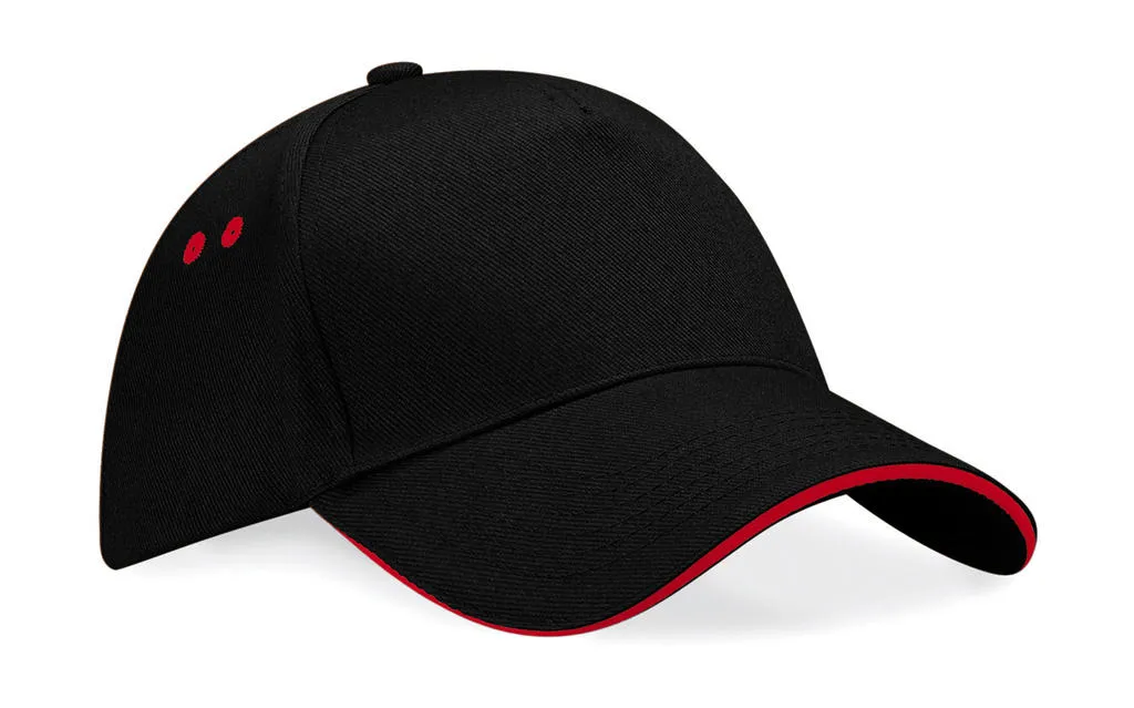 Cap 5 Panel Sandwich Peak B15c in Cap 5 Panel Sandwich Peak B15c - Black/Classic Red