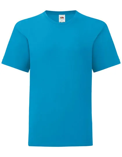 Kinder T-shirt Fruit of the Loom 61-023-0 Iconic in Kinder T-shirt Fruit of the Loom 61-023-0 Iconic - Azure Blue