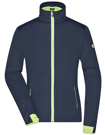 Dames Sport Softshell jas Daiber JN1125 in Dames Sport Softshell jas Daiber JN1125 Navy-Bright Yellow