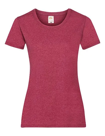 Dames T-shirts fruit of the loom value weight 61-372-0 in Dames T-shirts fruit of the loom value weight 61-372-0 - Vintage Heather Red