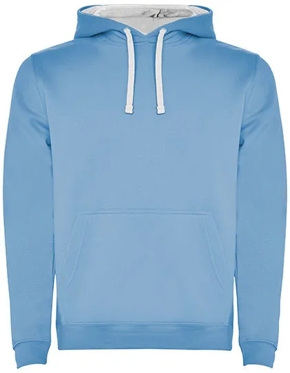 Heren Hooded Sweater Urban Rolly SU1067 in Heren Hooded Sweater Urban Rolly SU1067 Sky Blue-White