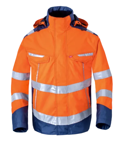 Havep Werkjas High Visibility 50217 in Havep Werkjas Hifh Visibility 50217 fluo oranje-indigo blauw