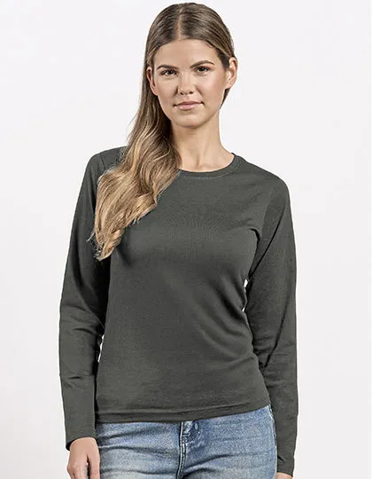 Dames T-shirt LS Promodoro Premium-T 4098 in Dames T-shirt LS Promodoro Premium-T 4098 - Charcoal