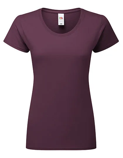 Dames T-shirt Fruit of the Loom Ringspun 61-424-0 in Dames T-shirt Fruit of the Loom Ringspun 61-424-0 - Dark Plum