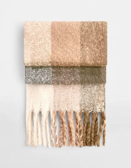 Sjaal Fluffy Check Beechfield B494R productfoto