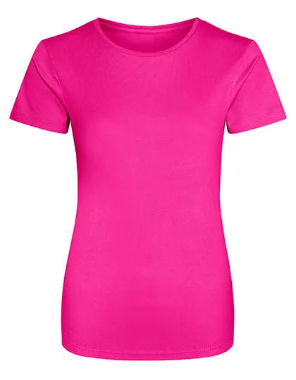 Dames Sportshirt AWDis JC005 in Dames Sportshirt AWDis JC005 - Hyper Pink