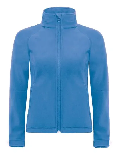 Dames Softshell Jas Hoodie B&C JW937 in Dames Softshell Jas Hoodie B&C JW937 azure