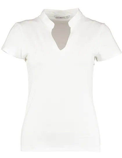 Dames T-shirts V hals Kustom Kit KK770 in Dames T-shirts V hals Kustom Kit KK770 - White