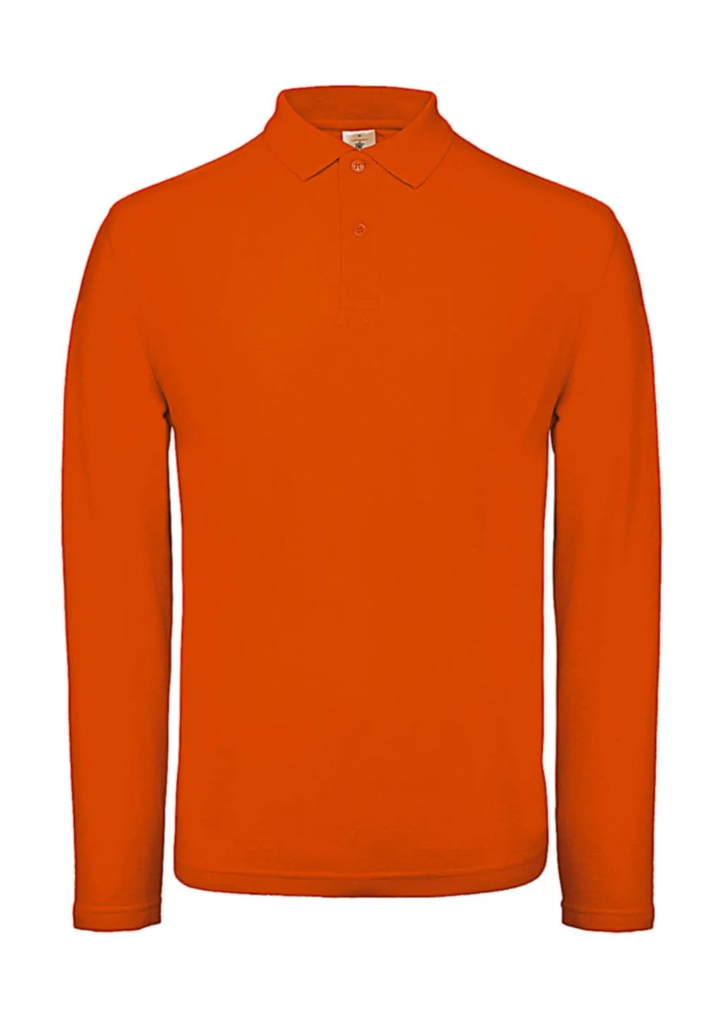 Heren Polo Lange Mouw B&C ID.001 in Heren Polo Lange Mouw B&C ID.001 Orange