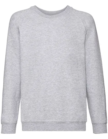 Kinder Sweater Classic Raglan Fruit of the Loom 62-039-0 in Heather Grey