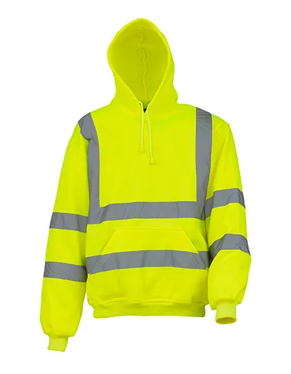 Hooded Sweater met Capuchon High Visibilty HVK05 in Hooded Sweater met Capuchon High Visibilty HVK05 Hi Vis Yellow