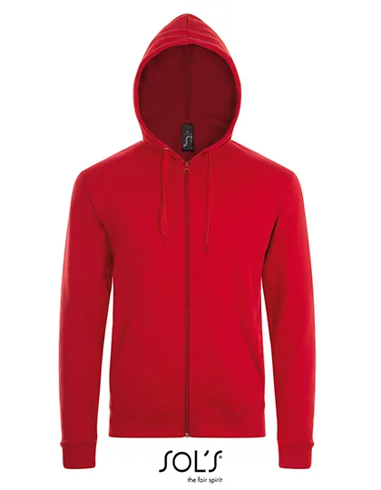 Heren hooded Sweater Sols Zip Stone 01714 in Heren hooded Sweater Sols Zip Stone 01714 Rood