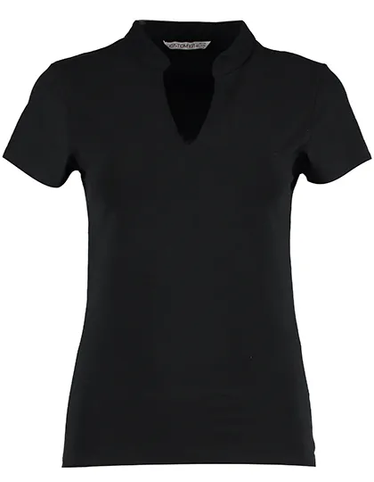 Dames T-shirts V hals Kustom Kit KK770 in Dames T-shirts V hals Kustom Kit KK770 - Black