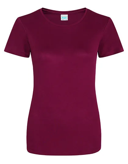 Dames Sportshirt AWDis JC005 in Dames Sportshirt AWDis JC005 - Burgundy