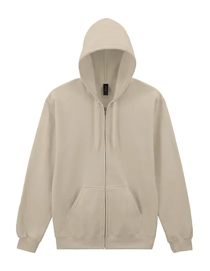 Heren Hooded Sweater met rits Softstyle Gildan SF600 in Heren Hooded Sweater met rits Softstyle Gildan SF600 sand
