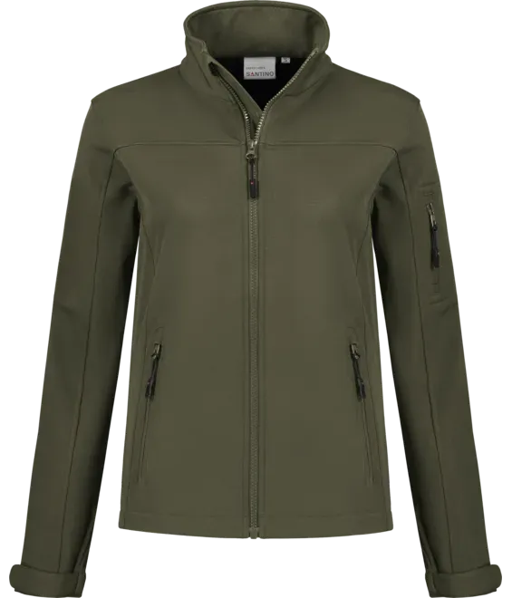 Dames Softshell Jas Santino SANTO in Dames Softshell Jas Santino SANTO Army