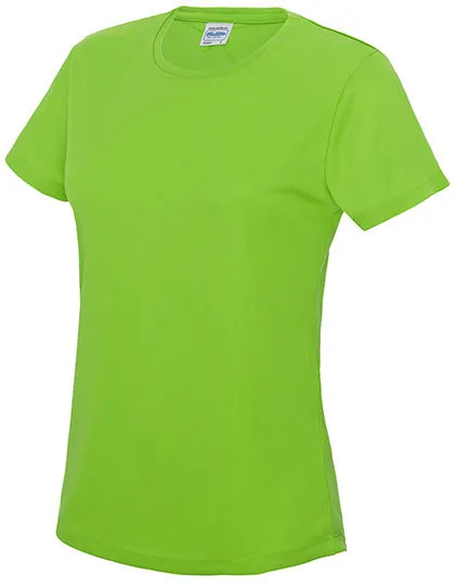 Dames Sportshirt AWDis JC005 in Dames Sportshirt AWDis JC005 - Electric Green