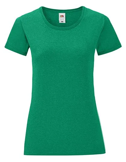 Dames T-shirt Iconic Fruit of the Loom 61-432-0 in Dames T-shirt Iconic Fruit of the Loom 61-432-0 - Heather Green