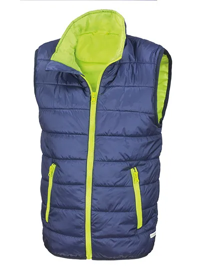 Kinder Bodywarmer Padded Result R234J in Kinder Bodywarmer Padded Result R234J Navy-Lime