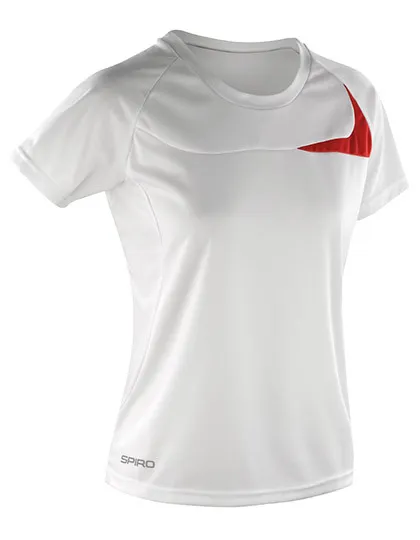 Dames Sportshirt Spiro S182F in Dames Sportshirt Spiro S182F - White/Red