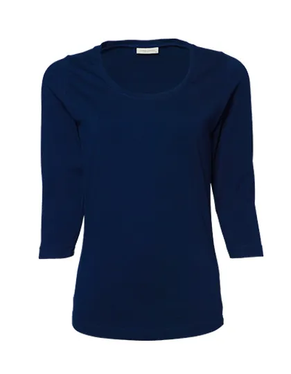 Dames T-shirt Strech 3-4 Mouw Tee Jays 460 in Dames T-shirt Strech 3-4 Mouw Tee Jays 460 - Navy