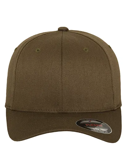 Flexfit Wooly Combed Cap 6277 in Flexfit Wooly Combed Cap 6277 Olive