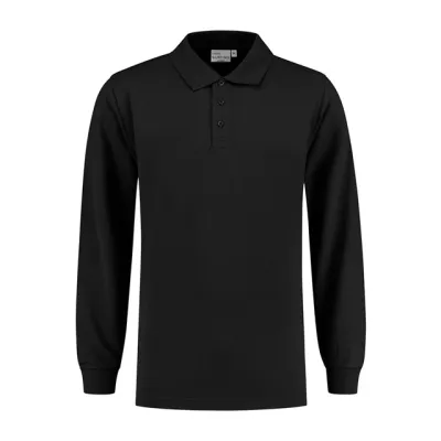 Heren Polo Lange Mouw Santino LEXINGTON in Heren Polo Lange Mouw Santino LEXINGTON Zwart