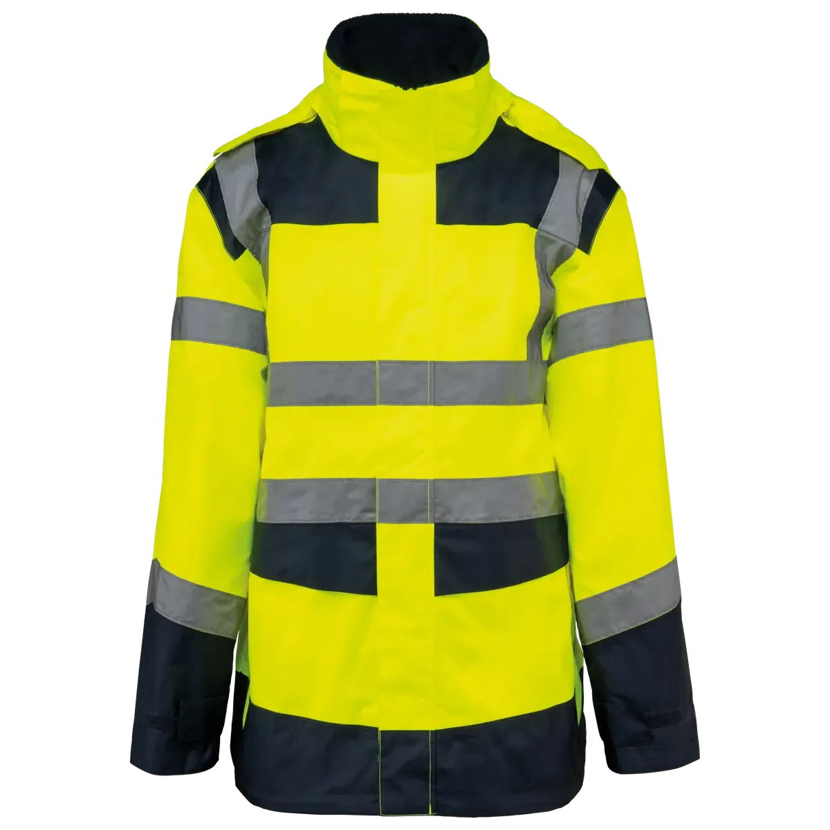 Werkjas WK veiligheidsparka 4-in-1 WK660 in Werkjas WK veiligheidsparka 4-in-1 WK660 High Visibility Geel-Navy