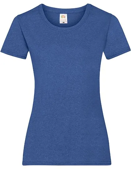 Dames T-shirts fruit of the loom value weight 61-372-0 in Dames T-shirts fruit of the loom value weight 61-372-0 - Retro Heather Royal