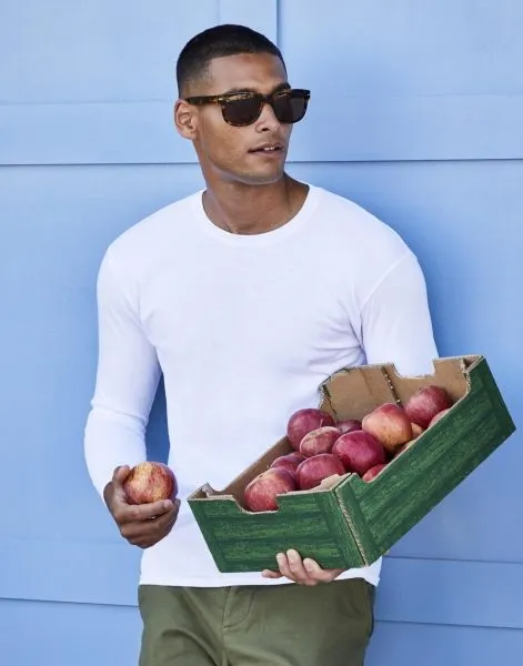 Heren T-shirt LS Fruit of the Loom Iconic 150 Classic 61-446-0 productfoto