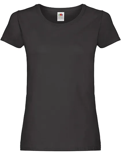 Goedkope Dames T-shirt Fruit of the Loom Lady fit 61-420-0 in Goedkope Dames T-shirt Fruit of the Loom Lady fit 61-420-0 - Black