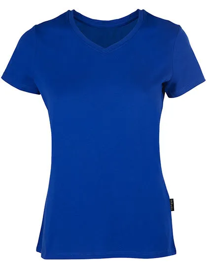 Dames T-shirt V HRM Luxury V-Neck Tees 202 in Dames T-shirt V HRM Luxury V-Neck Tees 202 - Royal Blue
