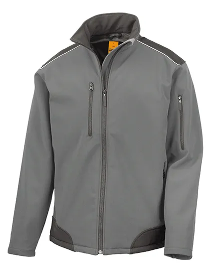 Heren Softshell Jas Result R124X in Heren Softshell Jas Result R124X Grey-Black