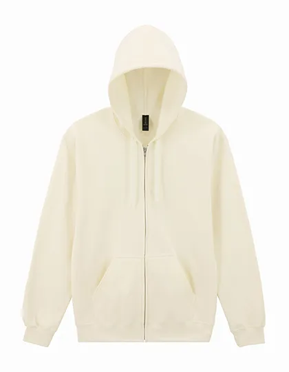 Heren Hooded Sweater met rits Softstyle Gildan SF600 in Heren Hooded Sweater met rits Softstyle Gildan SF600 Off White