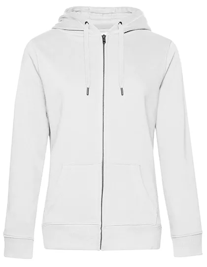 Dames Hoodie met rits B&C QUEEN WW03Q in Dames Hoodie met rits B&C QUEEN WW03Q - White
