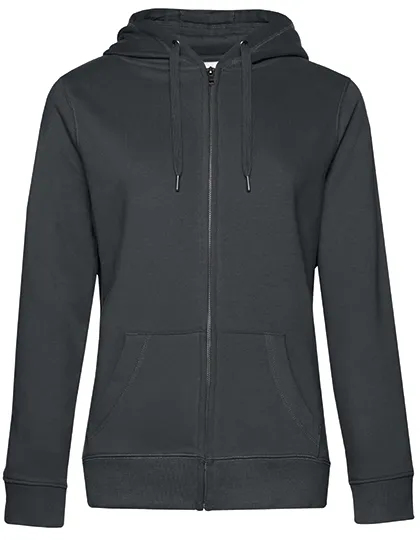 Dames Hoodie met rits B&C QUEEN WW03Q in Dames Hoodie met rits B&C QUEEN WW03Q - Asphalt