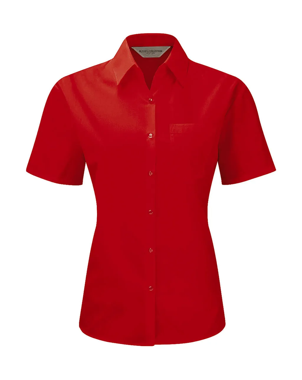 Dames blouse korte mouw Poplin Russell R-935F-0 productfoto