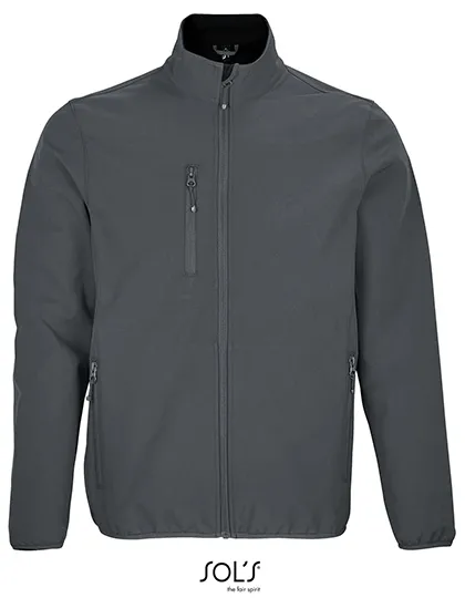 Heren Softshell Jas Sols 03827 in Heren Softshell Jas Sols 03827 Charcoal Grey