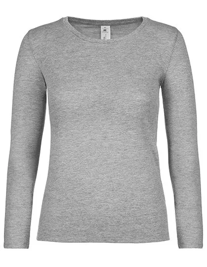 Dames T-shirt Lange Mouw B&C TW06T in Dames T-shirt Lange Mouw B&C TW06T - Sport Grey