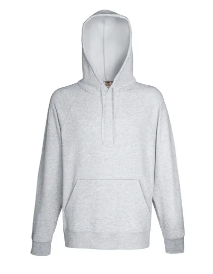 Heren Hoodie Fruit of the Loom Lightweight 62-140-0 in Heren Hoodie Fruit of the Loom Lightweight 62-140-0 Heather Grey